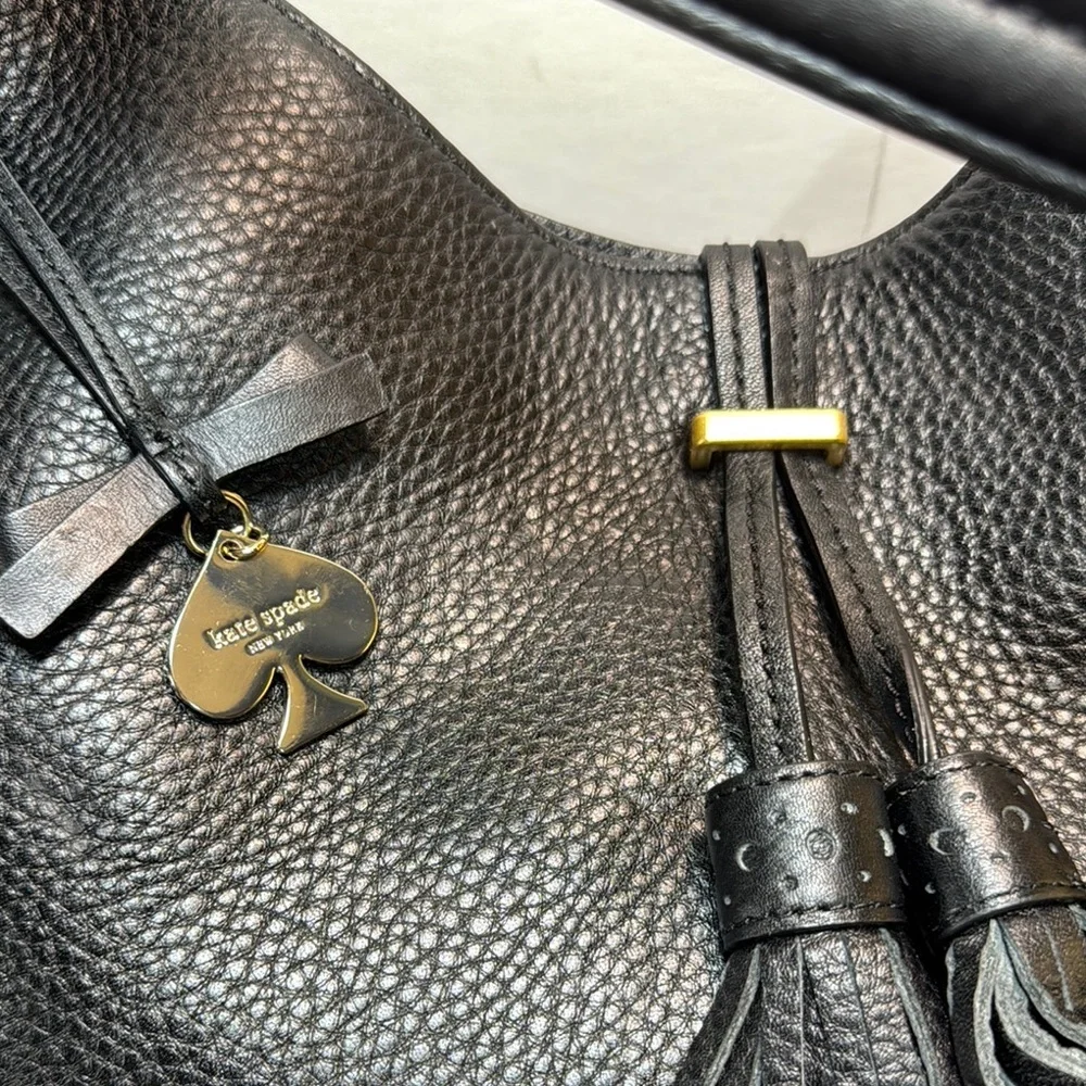 Kate Spade Black Leather Hobo Bag